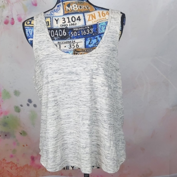 J. Crew Tops - J. Crew White Black tank top size large